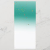 Menu de mariage de fête confettis moderne glamour  (Dos)