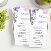 Menu de Mariage de fleurs violettes sucrées