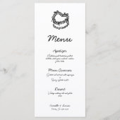 Menu de Mariage de gâteaux à main fantaisie (Devant)