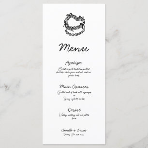 Menu de Mariage de gâteaux à main fantaisie