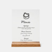 Menu de Mariage de gâteaux à main fantaisie (Recto)