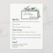 Menu de mariage de jardin 4,5 po x 6,25 po (Devant)