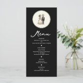 Menu de mariage de la mariée squelette de dessin a (Debout devant)