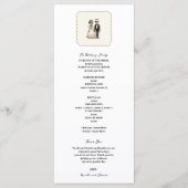 Menu de mariage de la mariée squelette de dessin a (Dos)