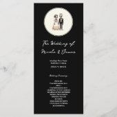 Menu de mariage de la mariée squelette de dessin a (Devant)