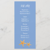 Menu de mariage de la plage de la paire de Starfis (Dos)