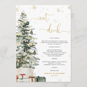 Menu de mariage de l'Arbre de Noël
