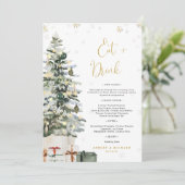 Menu de mariage de l'Arbre de Noël (Debout devant)