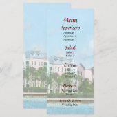 Menu de mariage de l'île du Paradis (Devant / Derrière)
