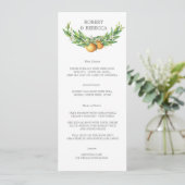 Menu de mariage de L'Orangerie (Debout devant)