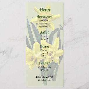 Menu de mariage de Maman Jonquille et les jumeaux