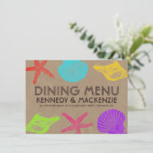 Menu de mariage de métier de bord de la mer (Debout devant)