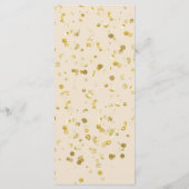 Menu de mariage de Noël beige doré (Dos)