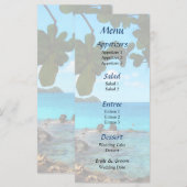 Menu de mariage de Peaceful Beach St. Thomas (Devant / Derrière)