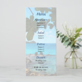 Menu de mariage de Peaceful Beach St. Thomas (Debout devant)