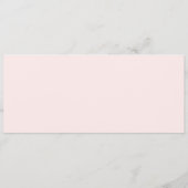 Menu de Mariage de pivoine rose pâle (Dos)