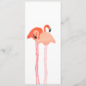 Menu de mariage de plage Flamants roses roses (Dos)