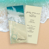 Menu de mariage de plage tropicale
