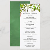 Menu de mariage de printemps à feuillage de style  (Devant / Derrière)
