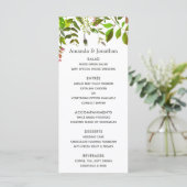 Menu de mariage de printemps à feuillage de style  (Debout devant)