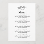 Menu de mariage de printemps avec élégant logo pap (Devant)