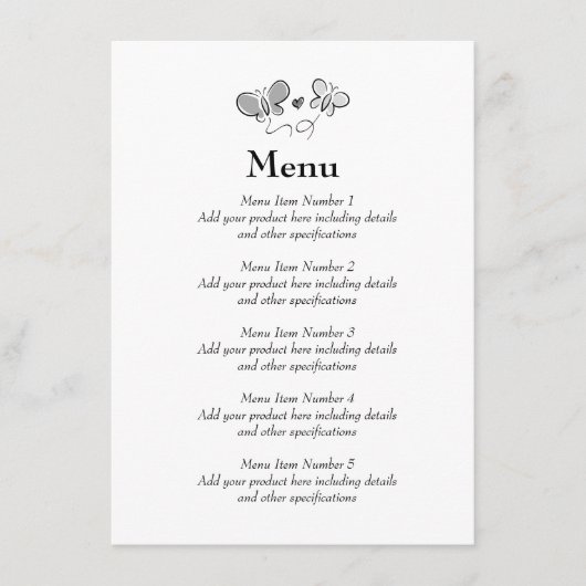 Menu de mariage de printemps avec élégant logo pap (Devant)