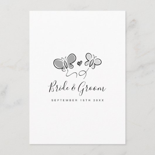 Menu de mariage de printemps avec élégant logo pap (Dos)