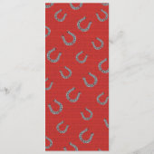 Menu de mariage de rodéo western rustique (Dos)