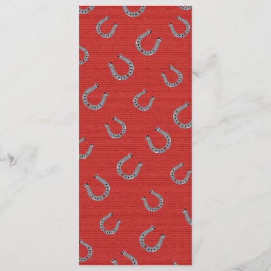 Menu de mariage de rodéo western rustique (Dos)