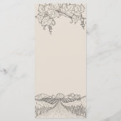 Menu de mariage de vignoble rustique de la vallée  (Dos)
