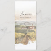 Menu de mariage de vignoble toscan | Campagne ital (Devant)