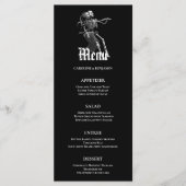 Menu de mariage d'Halloween élégant (Devant)