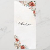 Menu de mariage d'hiver (Dos)