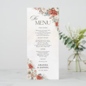 Menu de mariage d'hiver (Debout devant)