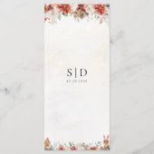 Menu de mariage d'hiver (Dos)
