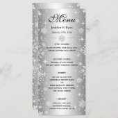 Menu de mariage d'hiver élégant (Devant / Derrière)