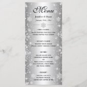 Menu de mariage d'hiver élégant (Devant)