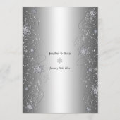 Menu de mariage d'hiver élégant (Dos)