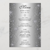 Menu de mariage d'hiver élégant (Devant)