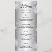 Menu de mariage d'hiver élégant (Devant)