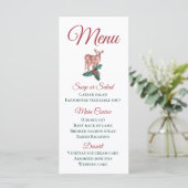 Menu de mariage d'hiver Reindeer de Noël Flore rou (Debout devant)