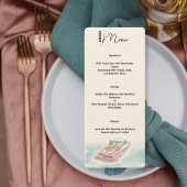 Menu de mariage Dîner en bateau Jeunes mariés