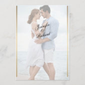 Menu de mariage double face avec photo d'élégance  (Dos)