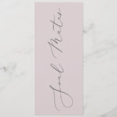 Menu de mariage doux et élégant (Dos)