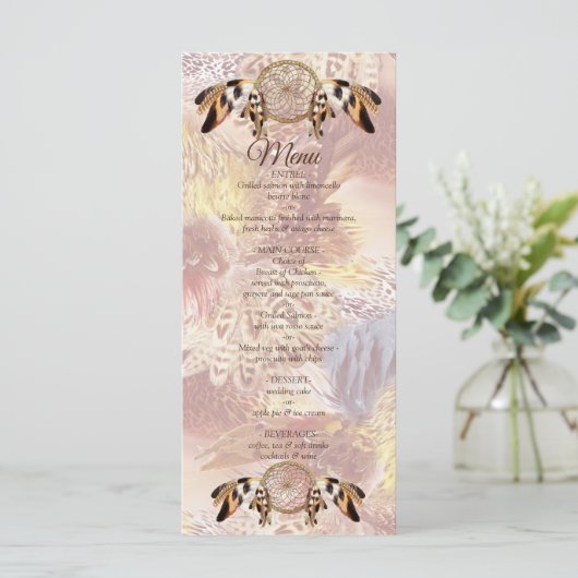 Menu de mariage Dream Catcher (Debout devant)
