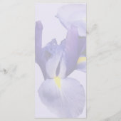 Menu de mariage du groupe des Iris japonais (Dos)