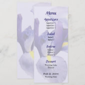 Menu de mariage du groupe des Iris japonais (Devant / Derrière)