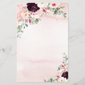 Menu de mariage du jardin rustique (Dos)