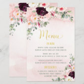 Menu de mariage du jardin rustique (Devant / Derrière)