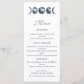 Menu de mariage éditable Bohème Phases lunaires cé (Devant)
